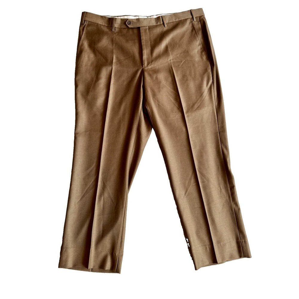 Santorelli Roma 40 Loro Piana Super 110s Wool Dress Pants Brown Italy